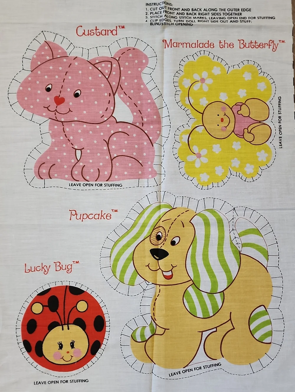 Vintage American Greetings Spring Mills Inc. DIY Animal Stuffies 1980 7570 7511